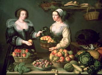 Die Obst- und Gemüsehändlerin